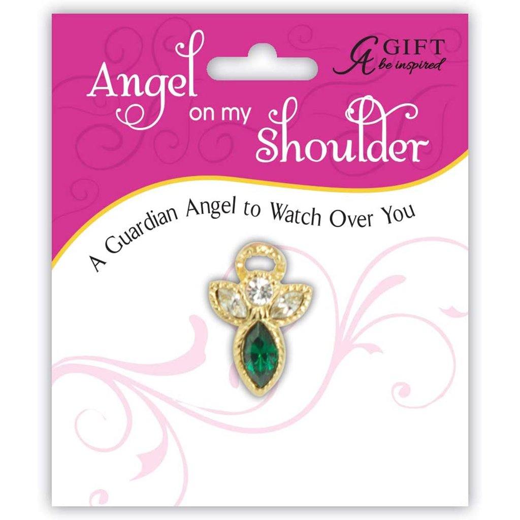 Cathedral Art  Birthstone Pin-May- Emerald