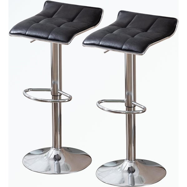 Square Backless Swivel Bar Stools with Metal Base