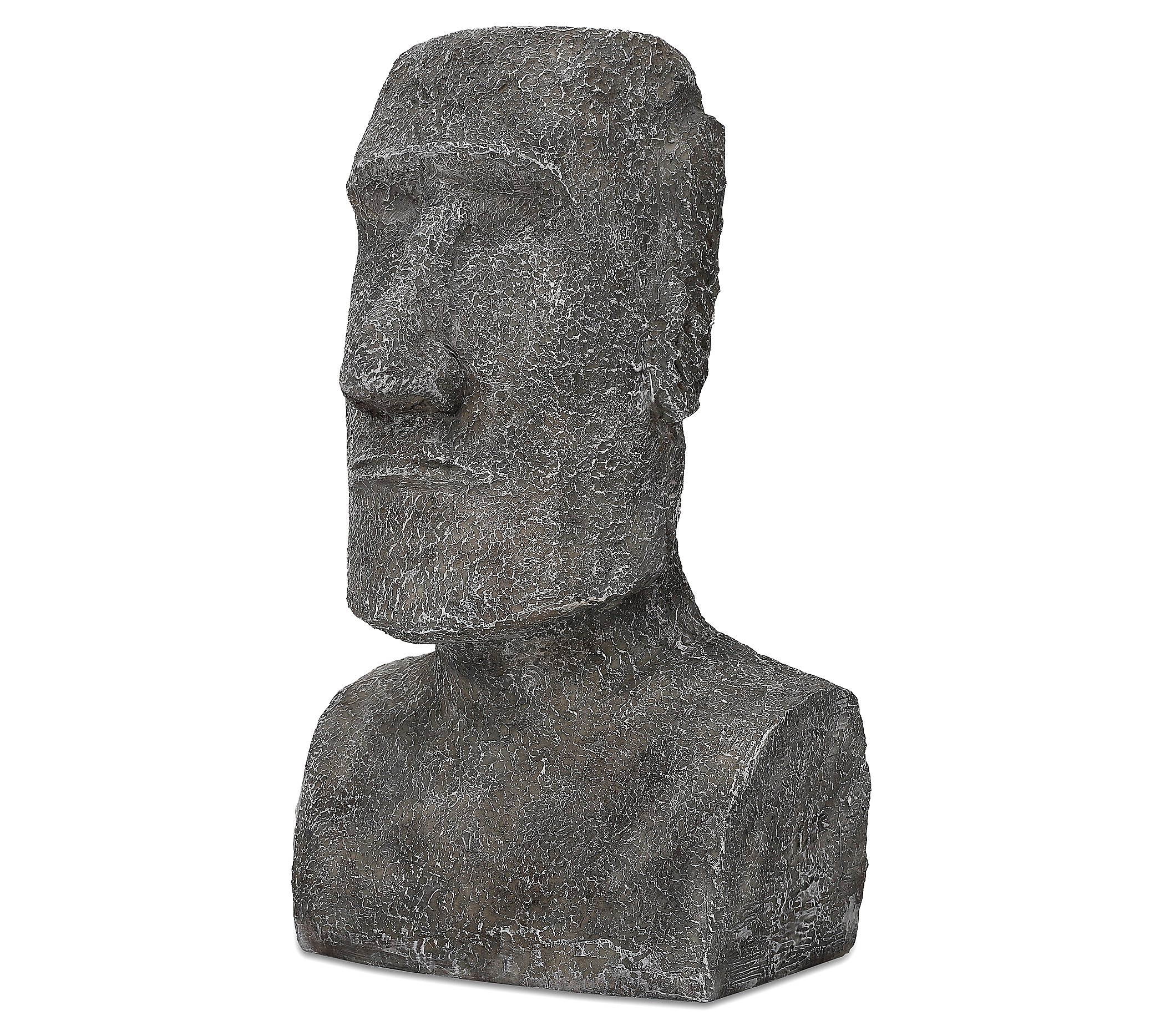 Techko Island Head Statue with Solar Spotlight