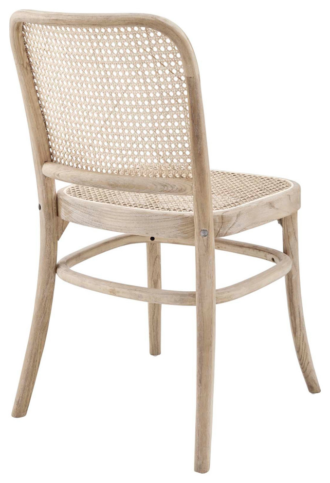 Winona Wood Dining Side Chair Set of 2  Gray   Tropical   Dining Chairs   by First of a Kind USA Inc  Houzz