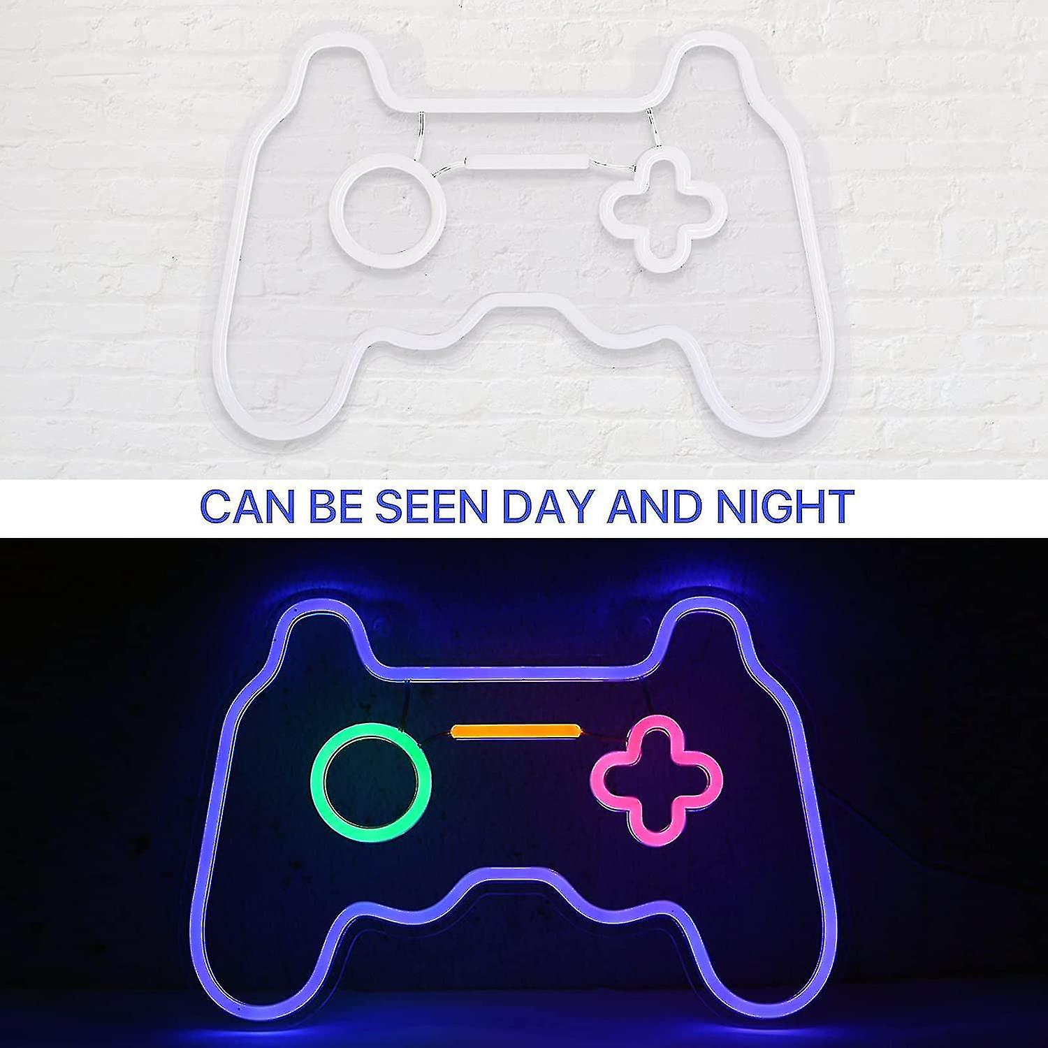 Neon Gamepad Neon Led Usb Powered Light Sign Decor Gaming Cool Neon For Bedroom Playroom Bar Kids Gift Party Decoration (blue) Betterlifefg Best