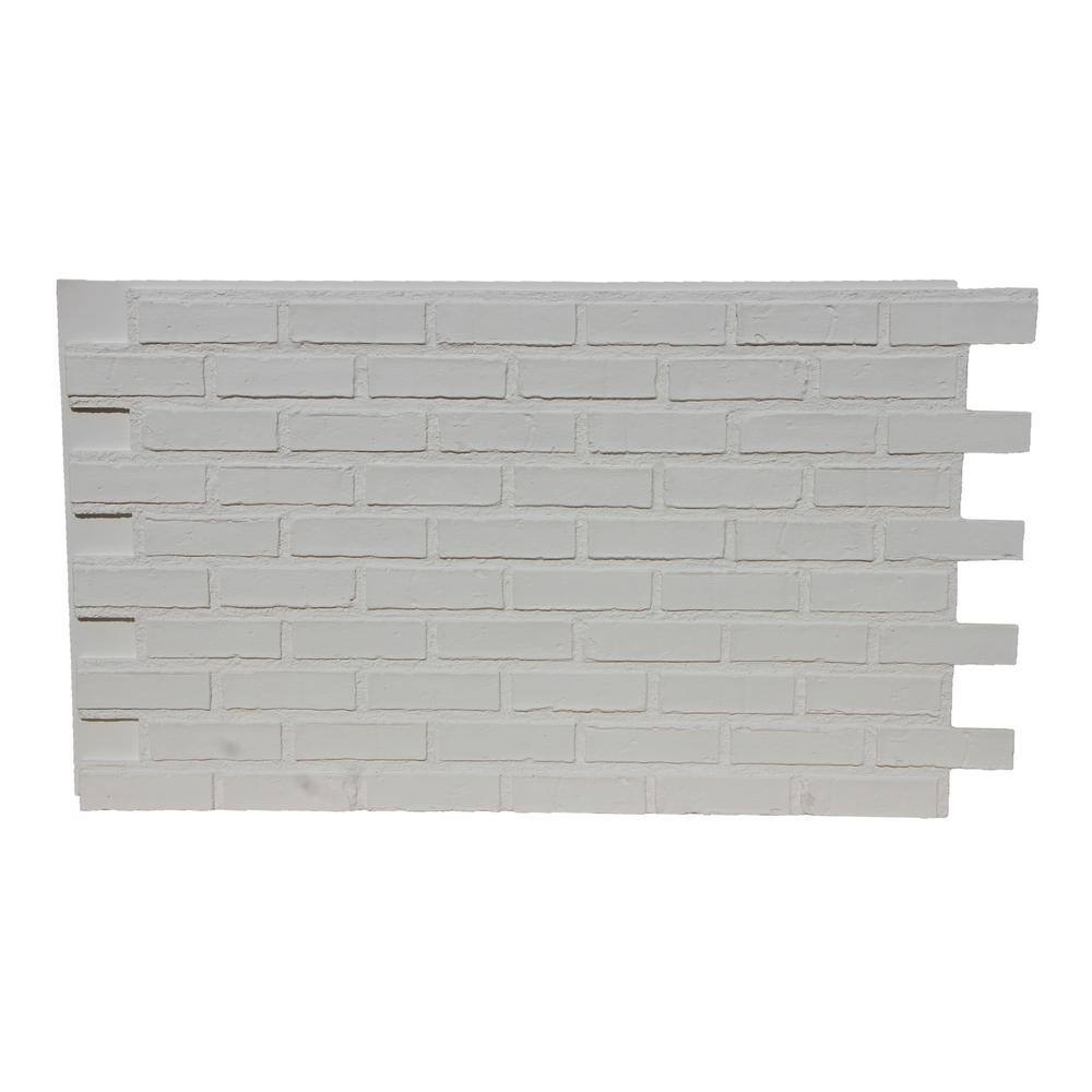 TRITAN BP 43.5 in. x 24 in. Polyurethane Interlocking Siding Panel in Coconut White BB-4824-CWE