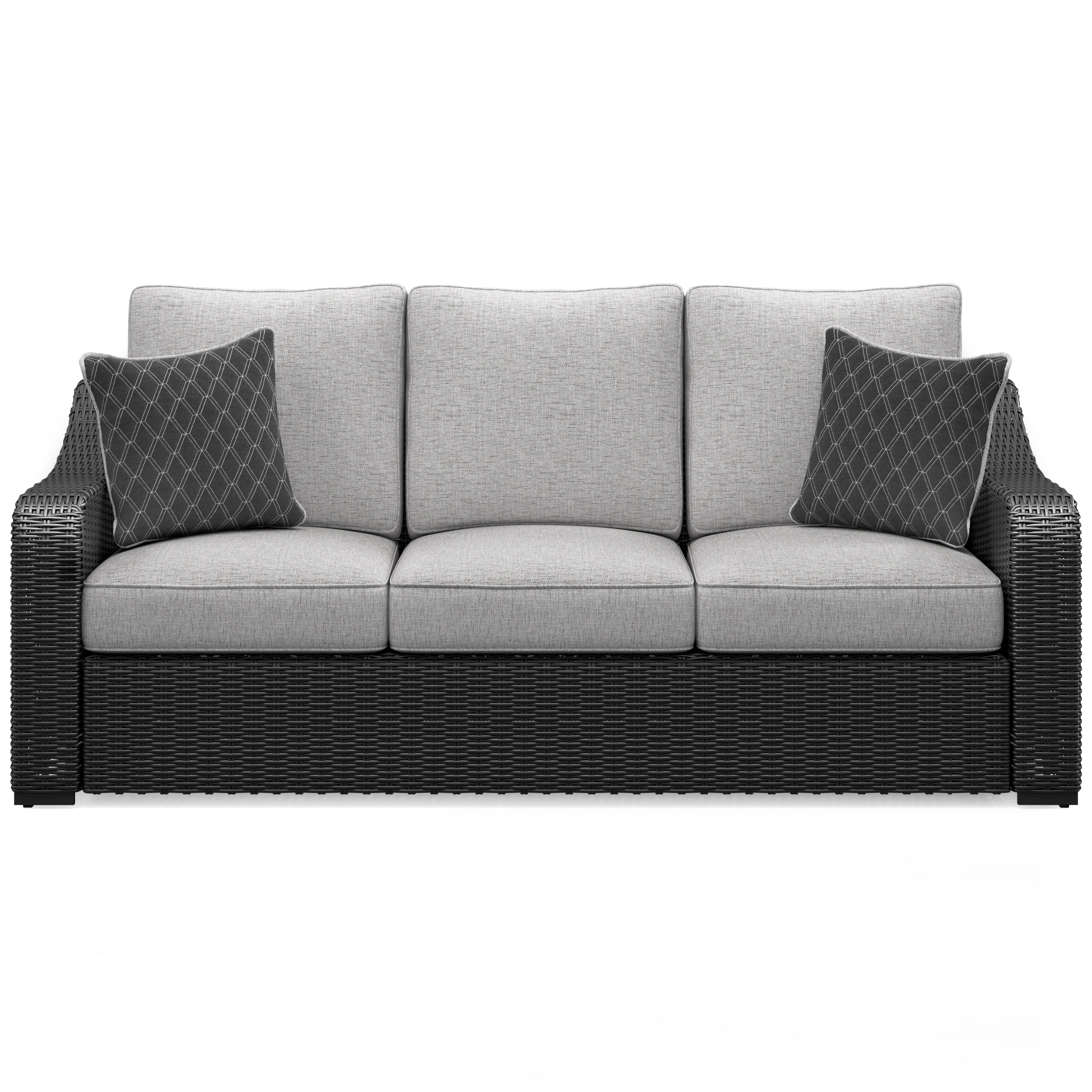 Fire Island Black Outdoor 3-Piece Seating Set (Sofa +2 Swivel Rockers)