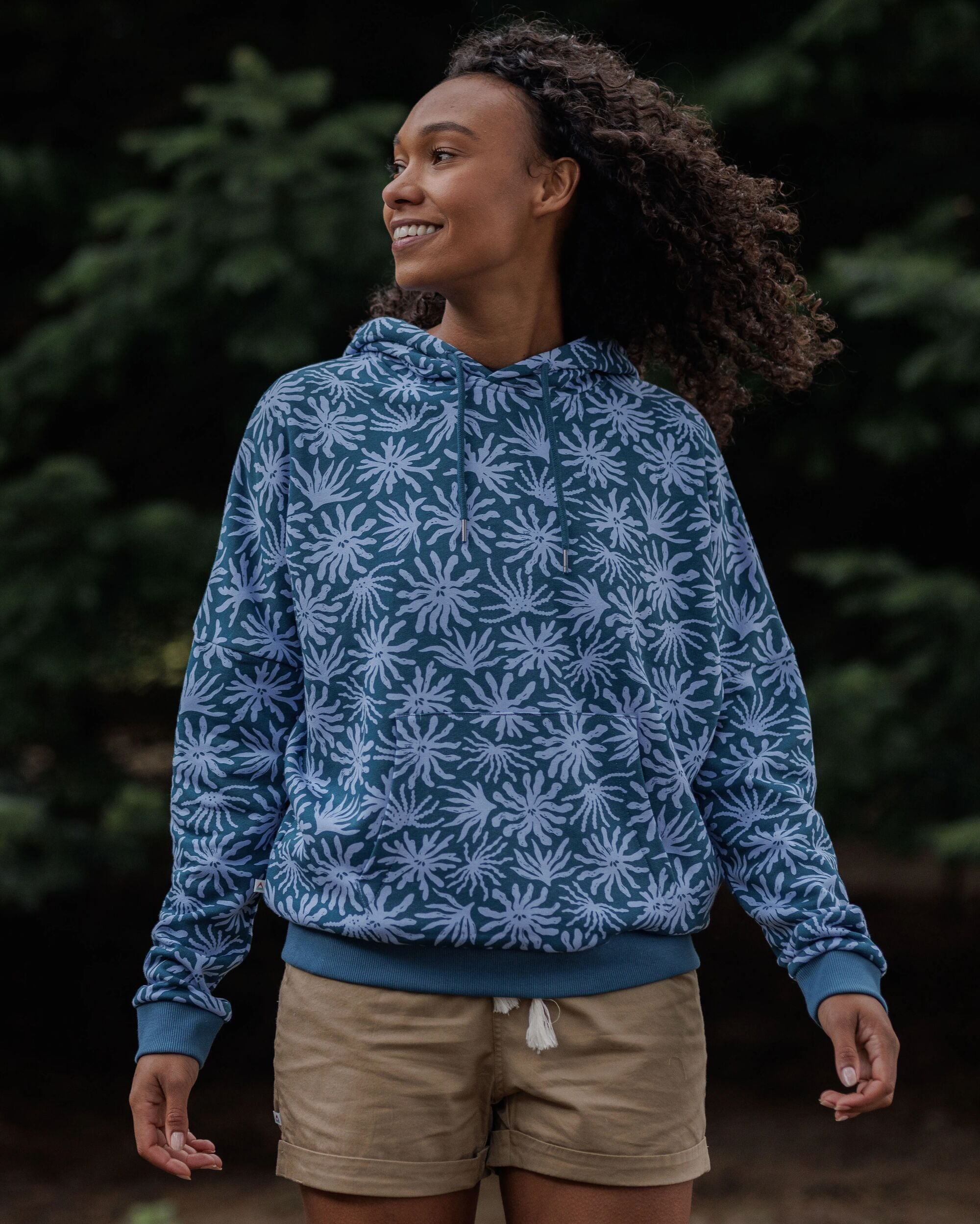 Arame Organic Cotton Hoodie - Seaweed Blue Steel