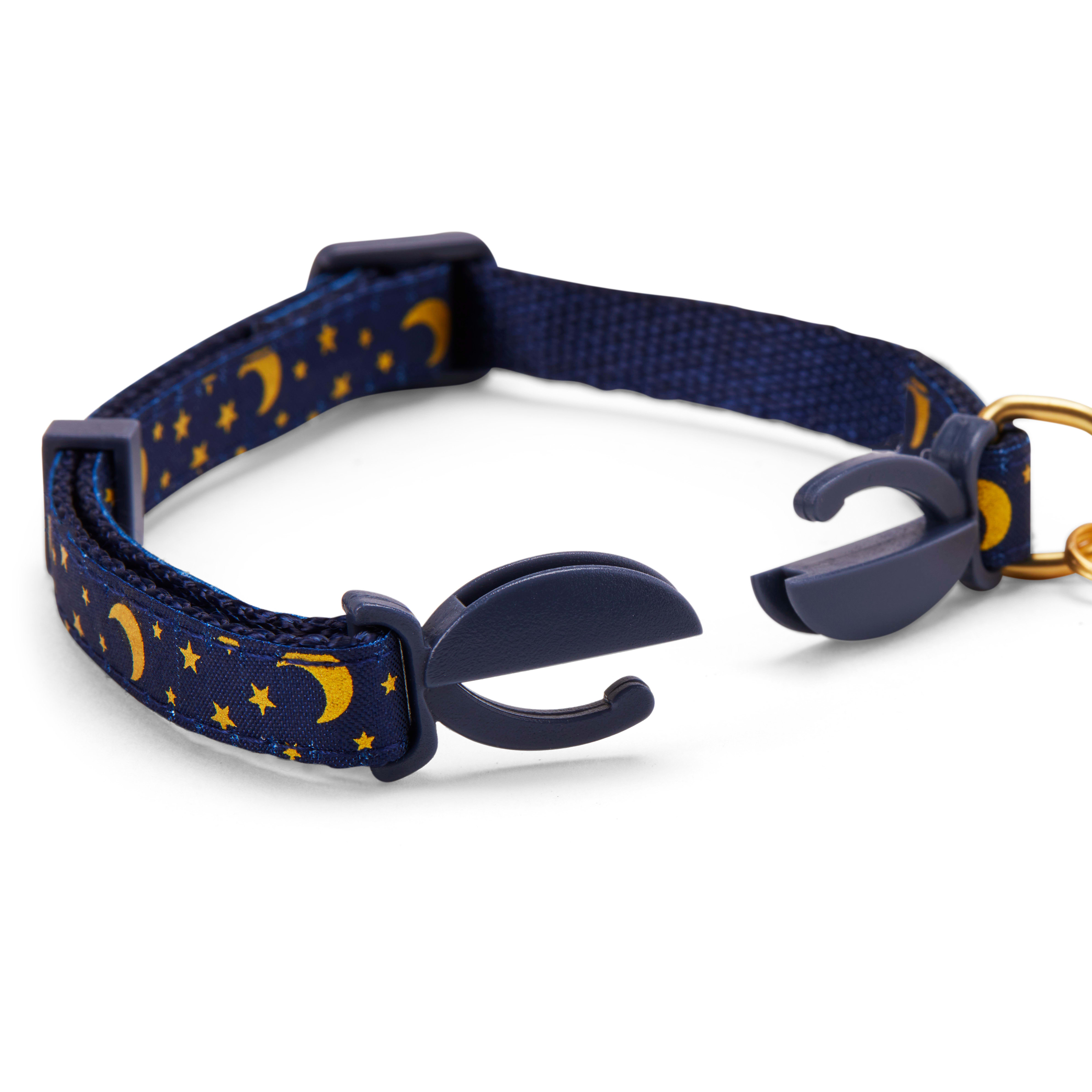 YOULY Moon  Star Breakaway Cat Collar， Large/X-Large