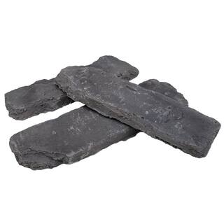 Koni Brick Old Chicago Charcoal 8.20 in. x 2.50 in. Thin Brick 10.76 sq. ft. Flats Manufactured Stone Siding KBFT-245CHAR