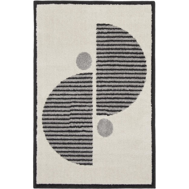 Nourison Modern Passion Circle Mid century Modern Indoor Rug