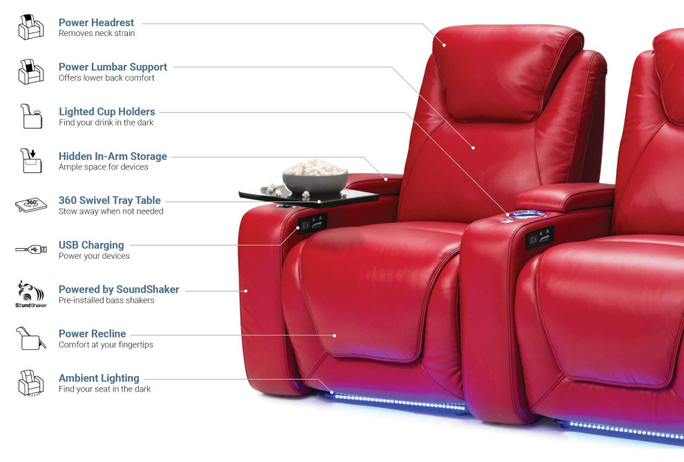 Seatcraft Equinox Home Theater Seating   Contemporary   Theater Seating   by Stargate Cinema  Houzz