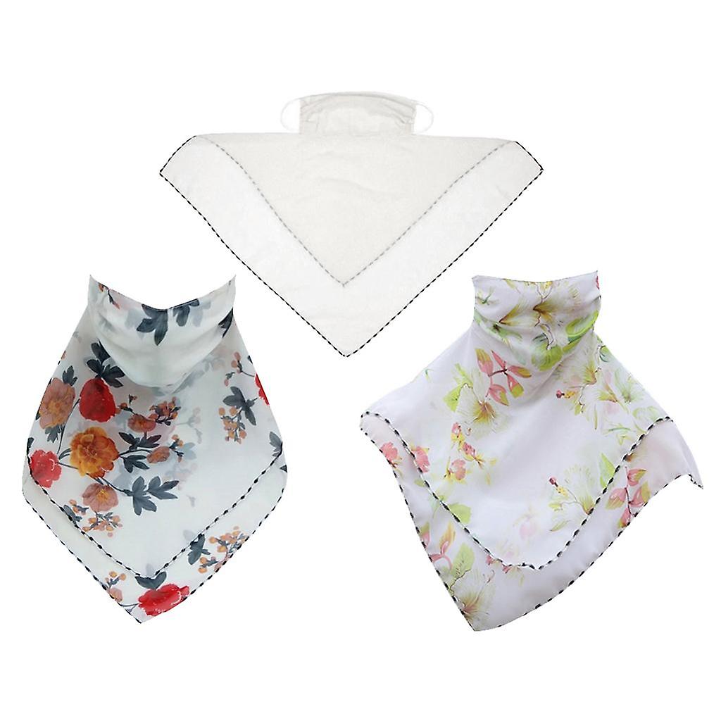 3x Ladies Earloop Half Face Mask Scarves Dust-proof  Scarf Neck Cover