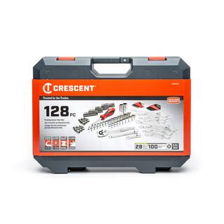 Crescent 38 in. Drive 12-Point Standard SAEMetric Mechanics Tool Set with Case (128-Piece) CTK128CMP2