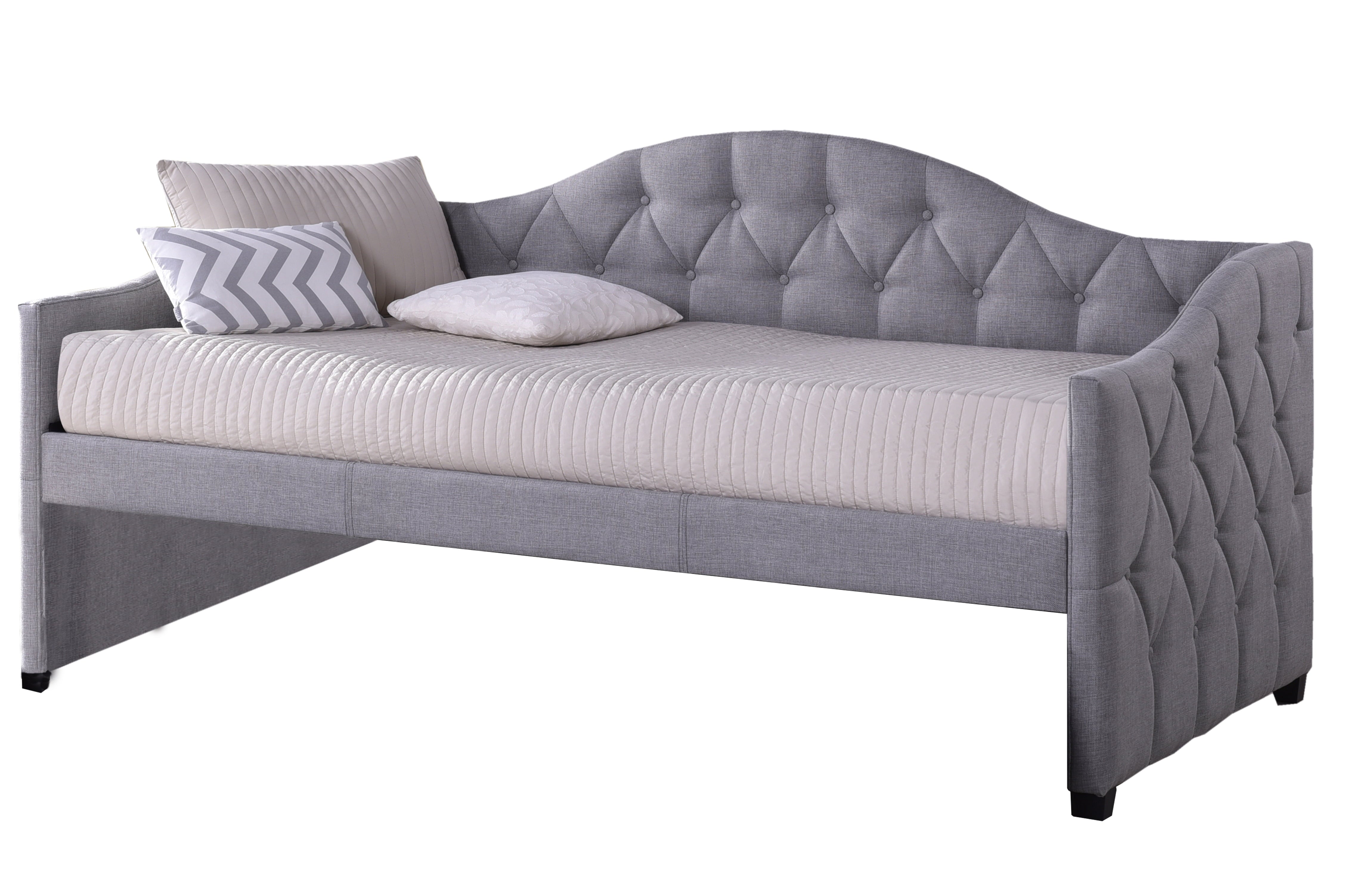 Ember Interiors Jamie Upholstered Twin Daybed, Gray