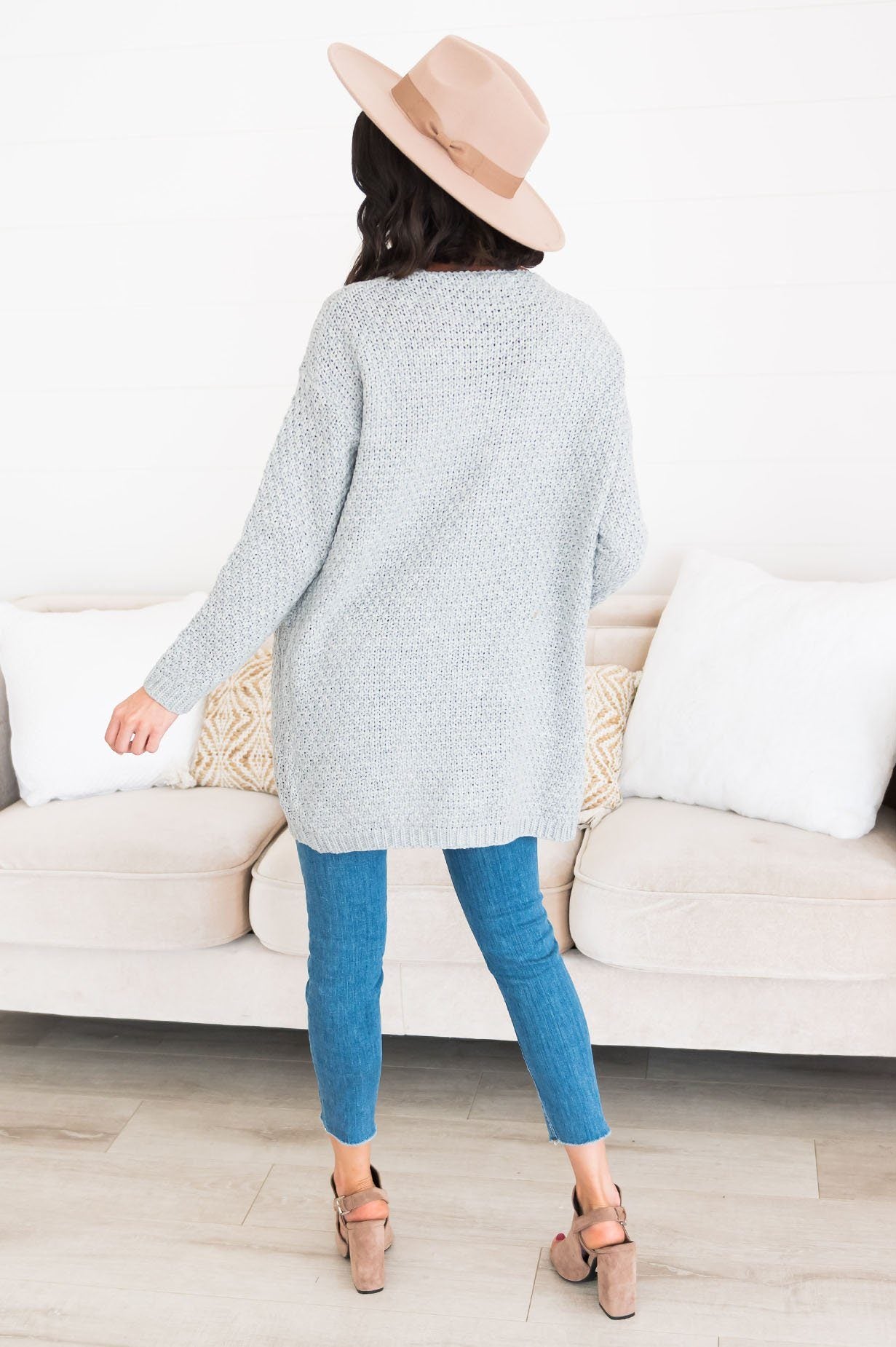 Warm & Cozy Modest Pocket Cardigan