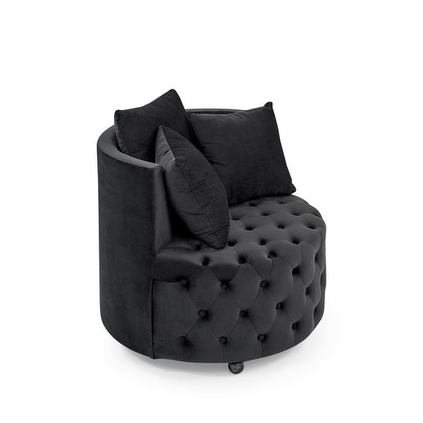 Modern Accent Sofa Chair， Modern Swivel Barrel Chair