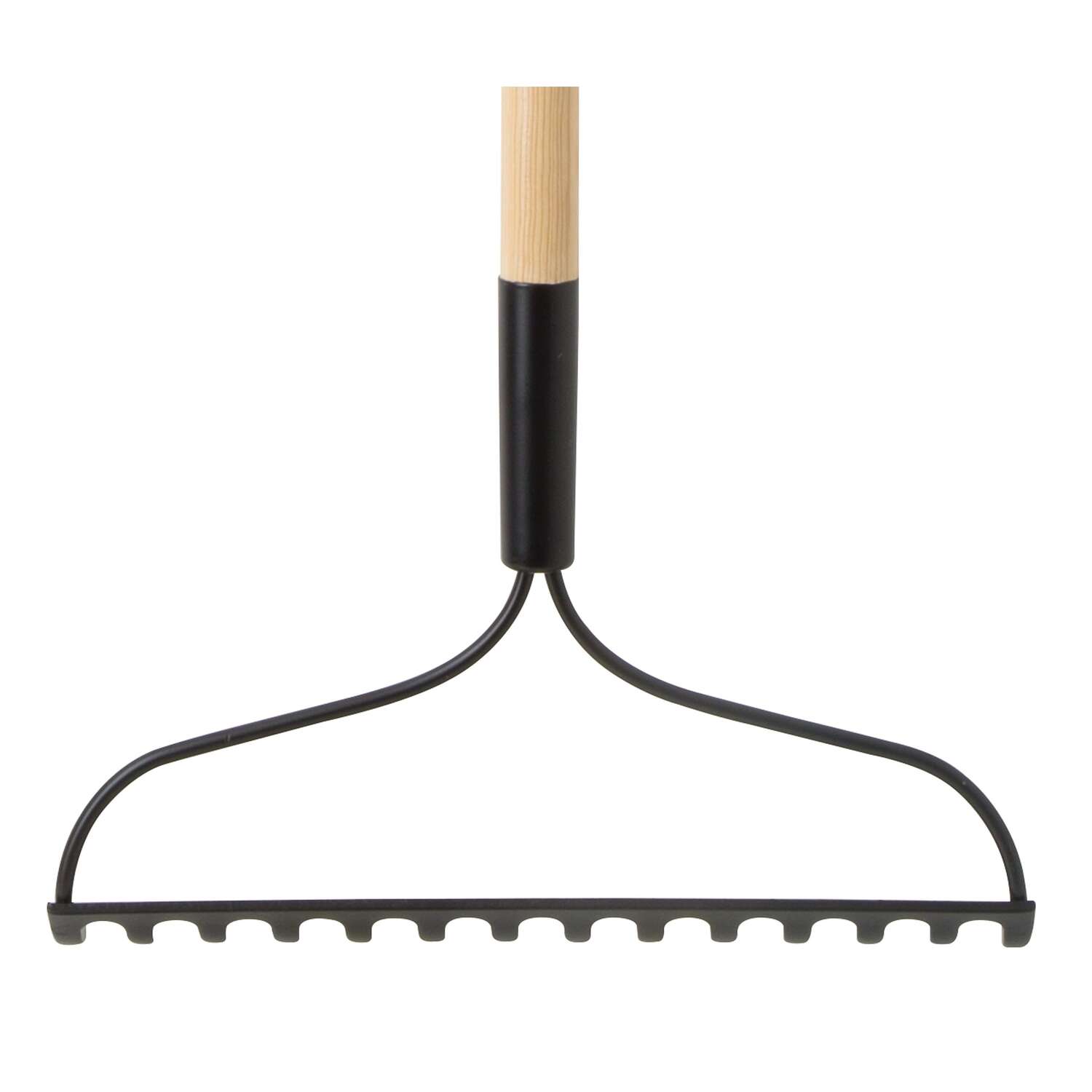 Home Plus+ 54 in. 14 Tine Steel Bow Rake Wood Handle