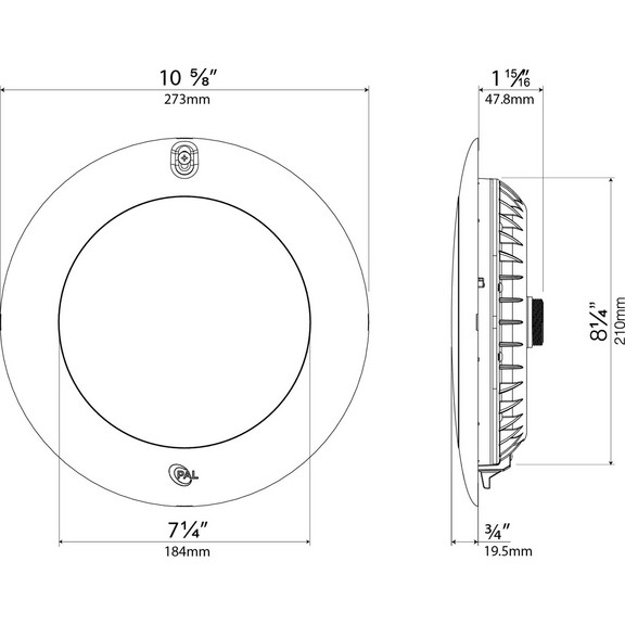 PAL Lighting 64 EGLCW 80 PAL EvenGlow Lrg Niche Lt...