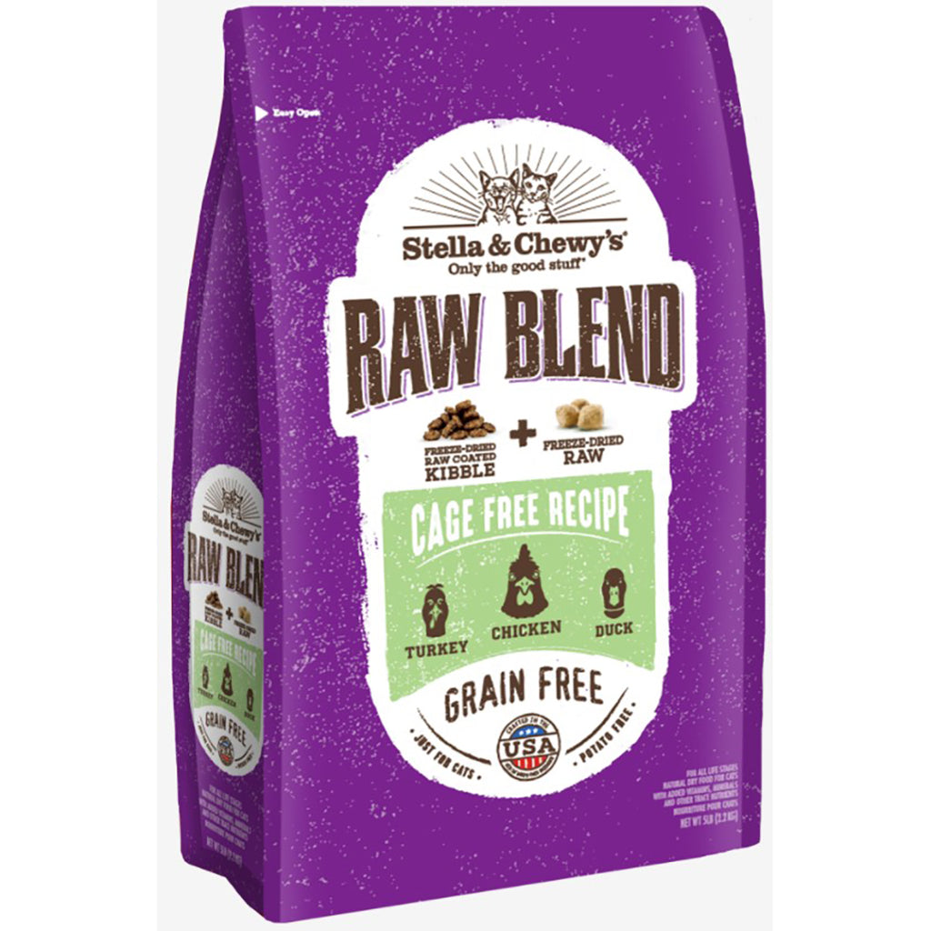 Stella and Chewy's Raw Blend Cage-Free Recipe Kibble Cat Food - 5lbs