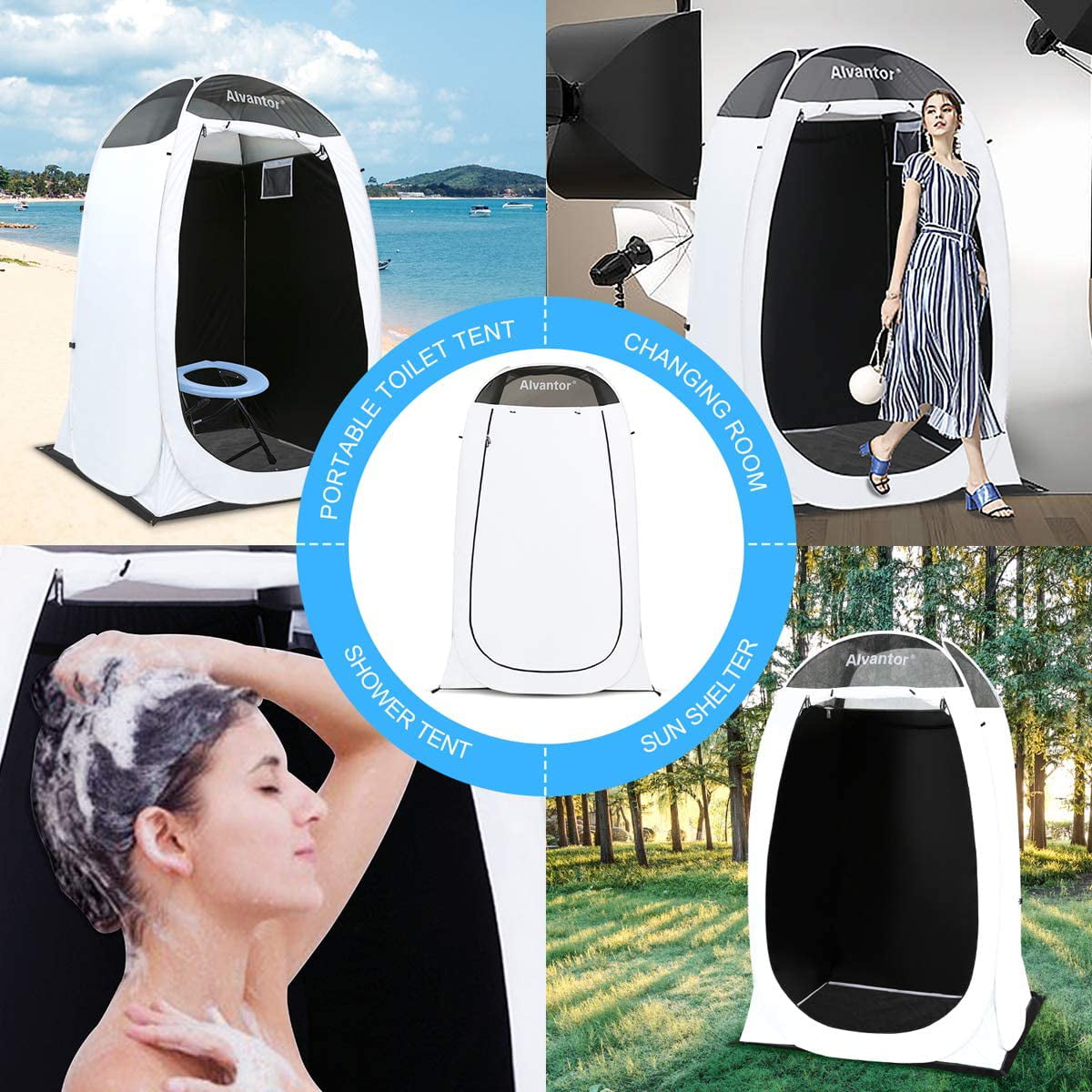 Alvantor Pop Up Shower Tent Privacy Teflon Room Camping Toilet