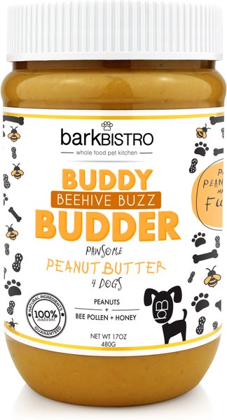 Bark Bistro Company Beehive Buzz Buddy Budder Dog Treat， 17-oz jar