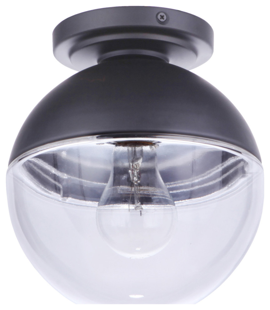 Craftmade ZA3417 Evie 8 quotW Outdoor Flush Mount Globe Ceiling   Contemporary   Outdoor Flush mount Ceiling Lighting   by Buildcom  Houzz