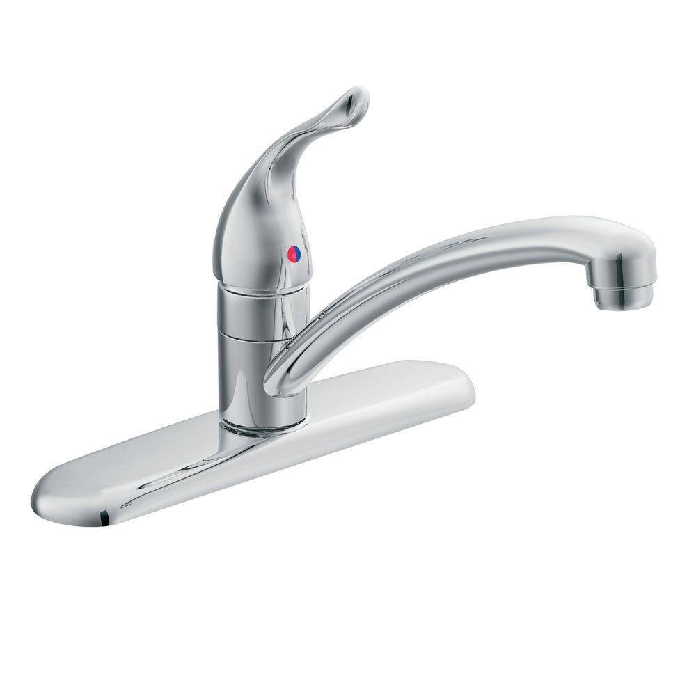 MOEN Chateau Low-Arc Single-Handle Standard Kitchen Faucet in Chrome 7425