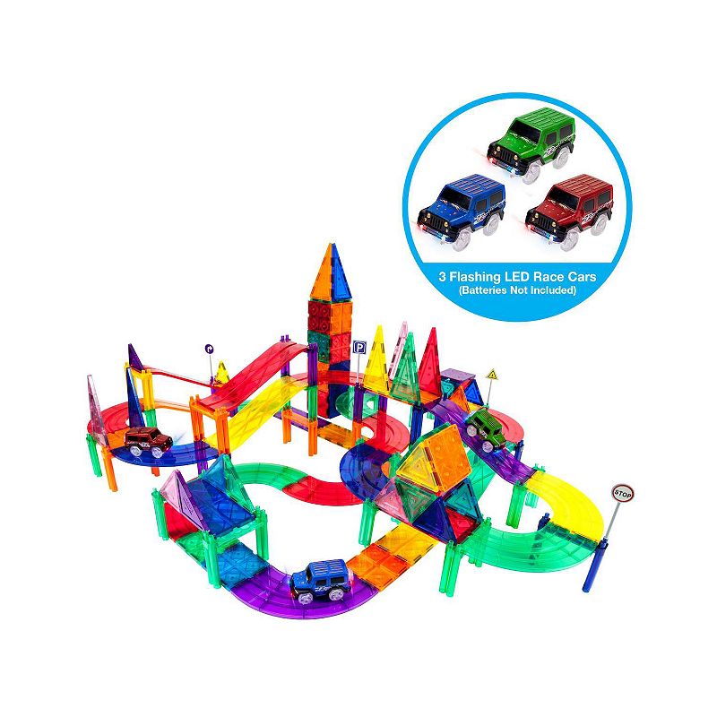 128pc Race Track Magnetic Building Set