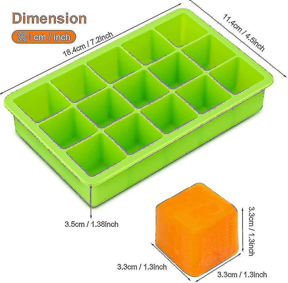 Ice Cube Tray With Lid， Ice Cube Trays Silicone， Ice Trays 2 Pack， Easy Release