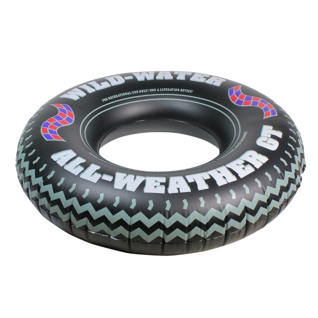 Swim Central Inflatable Black And White Monster Tire Inner Tube 36 inches