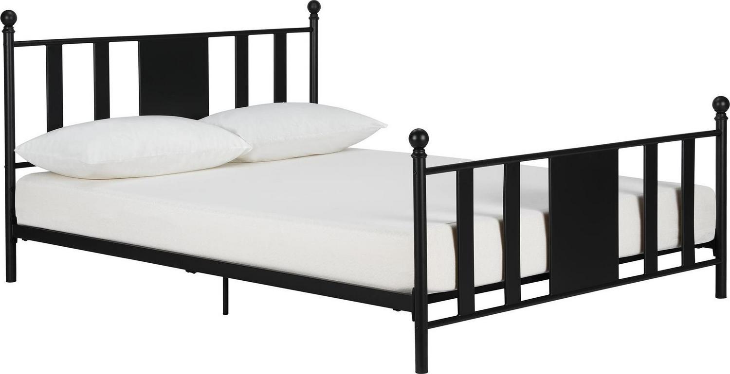 DHP Langham Metal Platform Bed with Adjustable Height， Queen， Black