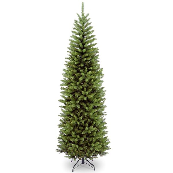 7 Feet Artificial Slim Christmas Tree，Green，Kingswood Fir，Includes Stand