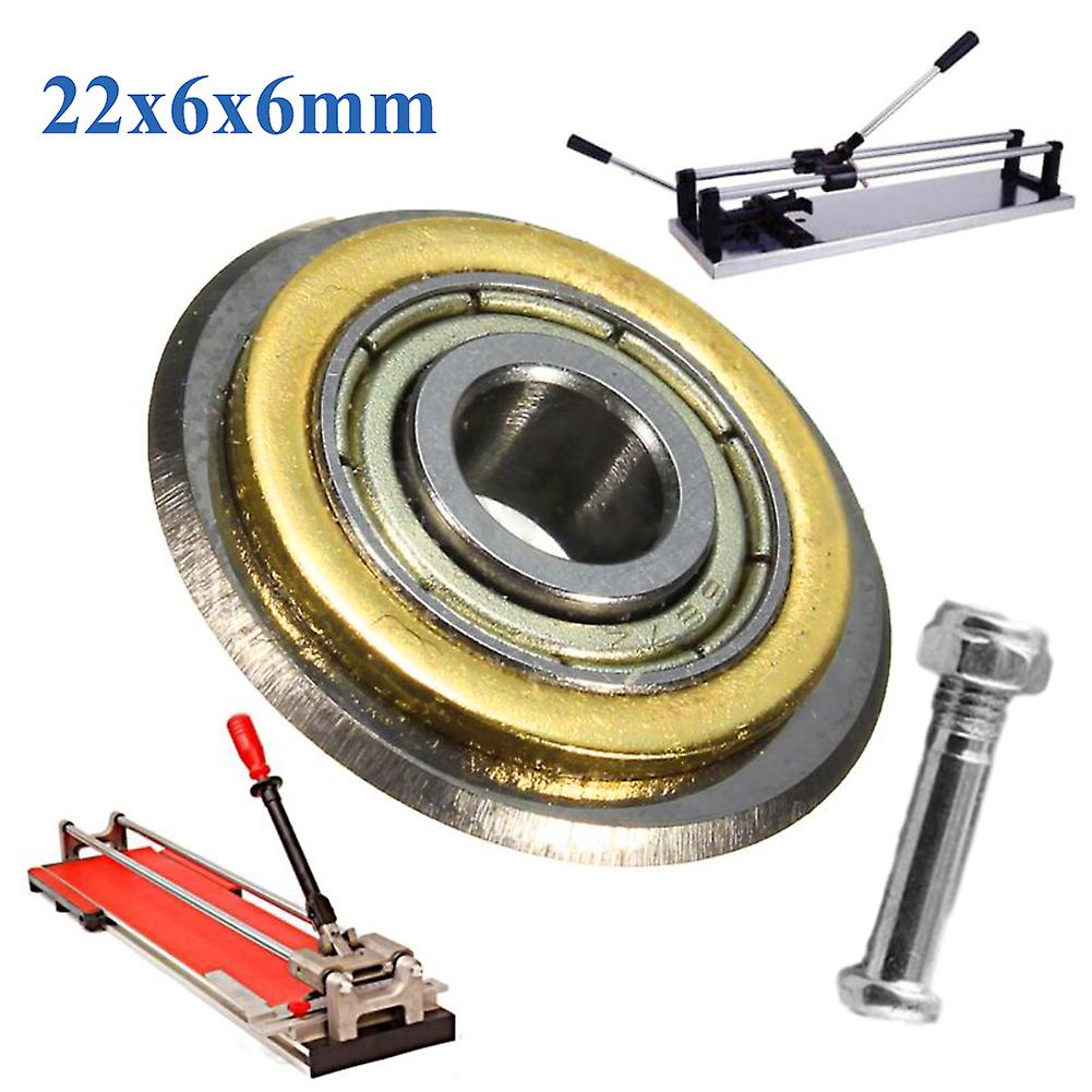 22*6*6mm Tungsten Carbide Bearing Cutter Wheel Replacement Parts Tile Ceramic Cutting Blade Spare Accessories