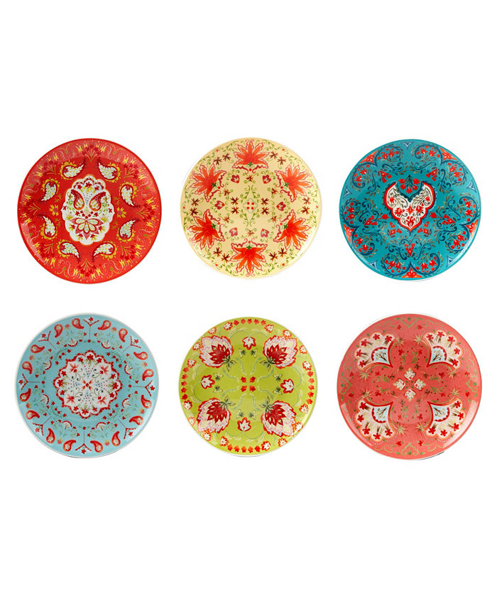 Certified International Francesca Canape Plate Set of 6