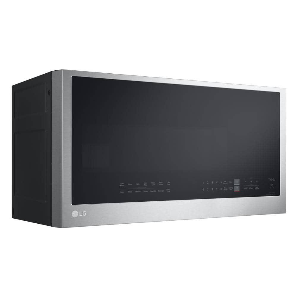 LG Smart 30 in W 2 cu ft Over the Range Microwave with EasyClean 1050Watt in PrintProof Stainless Steel