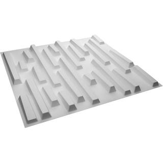 Ekena Millwork 19-58-in W x 19-58-in H Staggered Brick EnduraWall Decorative 3D Wall Panel WP20X20SBWH-CASE-12