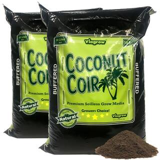 Viagrow 1.5 cu. ft. 50 l52.8 Qt.13.2 G. Coco Coir Buffered Premium Coconut Growing Medium (2-Pack) VCCF50B-2