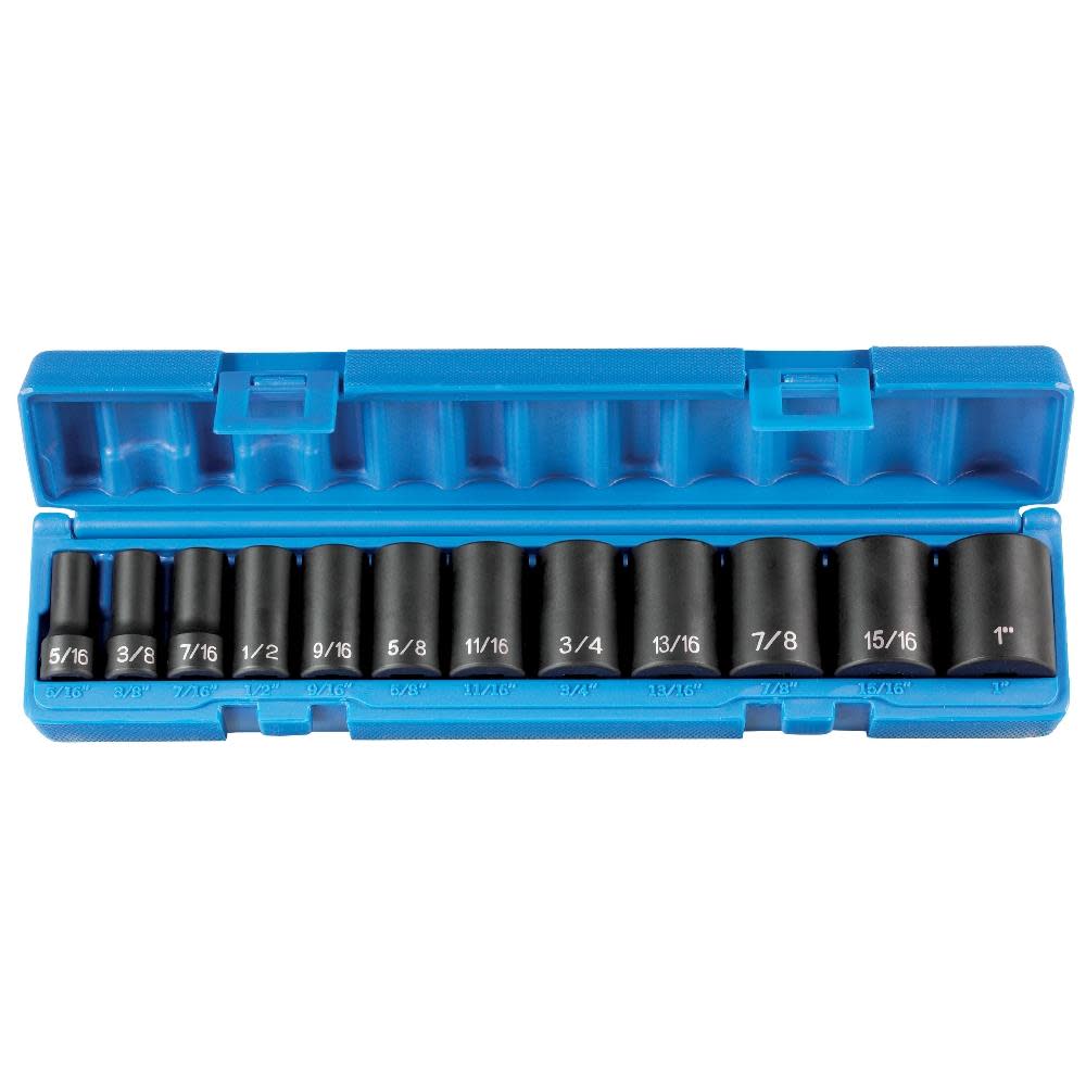 3/8 Drive Semi-Deep Length Impact Set ; 12 piece