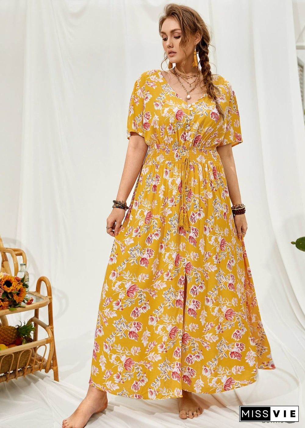 Boho Plus Size Sanjah Maxi Dress For Women