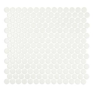 Daltile Restore Satin White 10 in. x 11 in. Glazed Ceramic Penny Round Mosaic Tile (0.83 sq. ft.Piece) RE19PNYRDHD1P