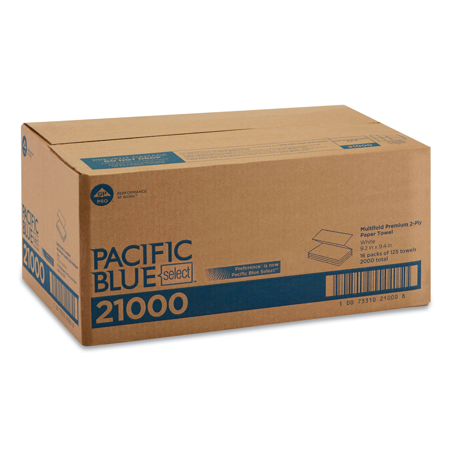 Blue Select Multi-Fold 2 Ply Paper Towel by Georgia Pacificandreg; Professional GPC21000