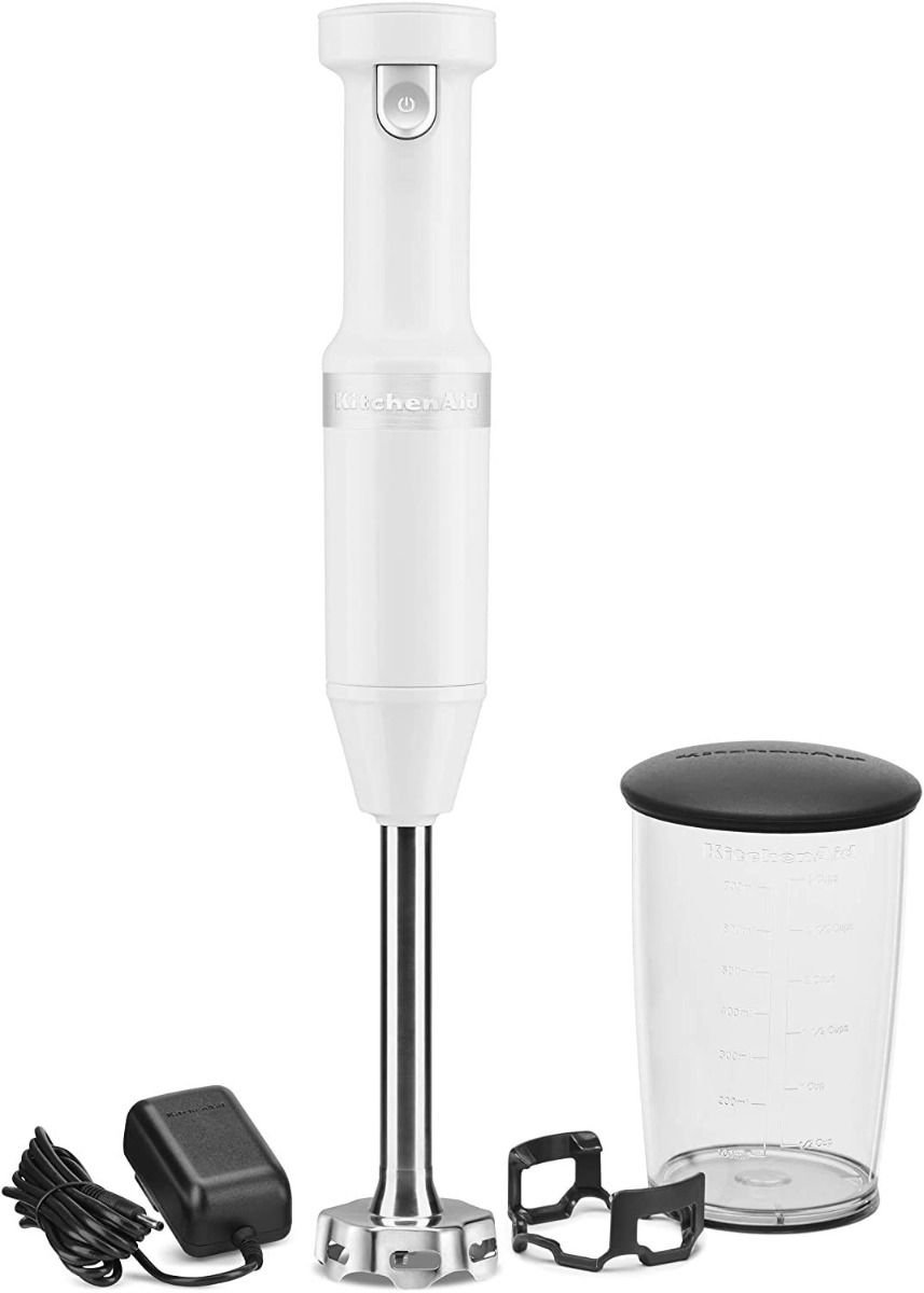 White Cordless Small Appliances Set (Hand Mixer， Hand Blender and Food Chopper) | KitchenAid