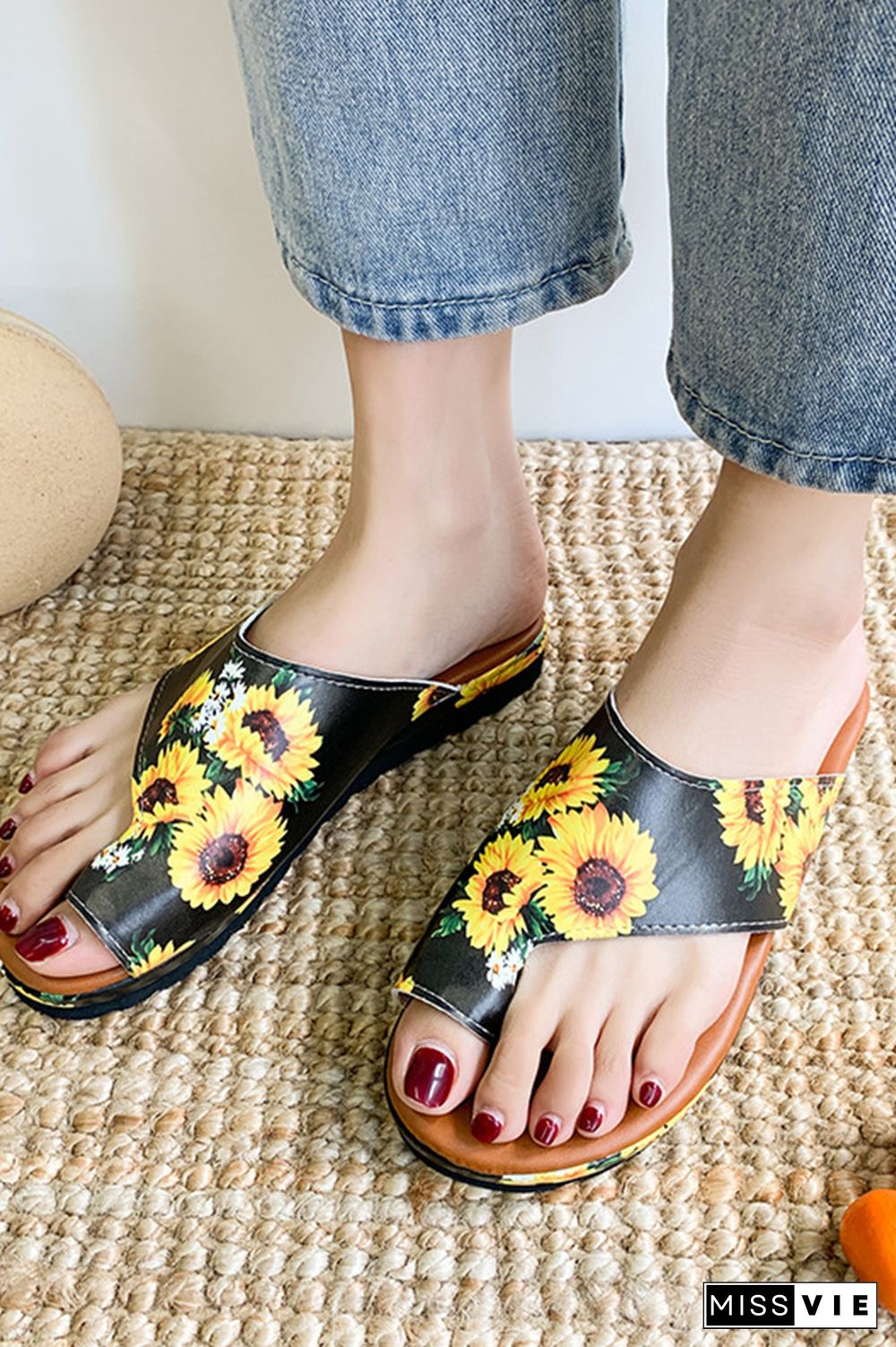 Sunflower Mid Flat Heel Sandals