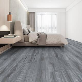 ACQUA FLOORS Smokey Keystone 20 MIL x 7.2 in. W x 48 in. L Click Lock Waterproof Luxury Vinyl Plank Flooring (28.8 sqftcase) AF55647