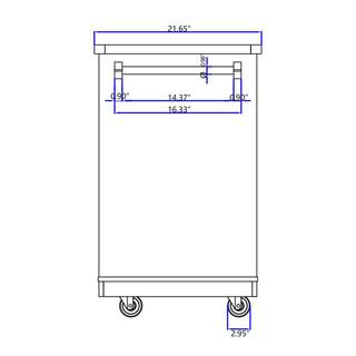 Whatseaso 46 in. Black New Design Kitchen Island with 2-Drawers and Tableware Cabinet LNN-K110501887