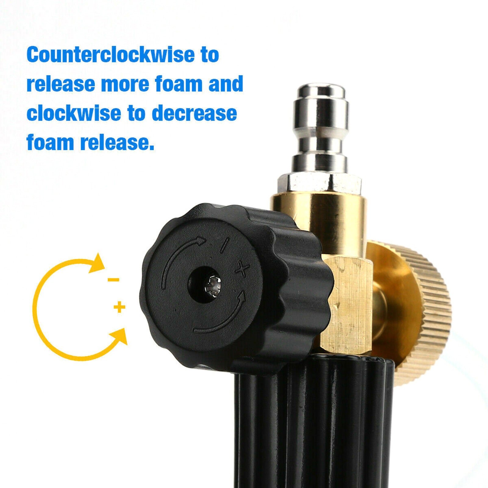 Snow Foam Lance Auto Pressure Washer Jet Quick Release Foam Sprayer with 1/4'' Inch Quick Connector & 5 Washer Nozzle Tips