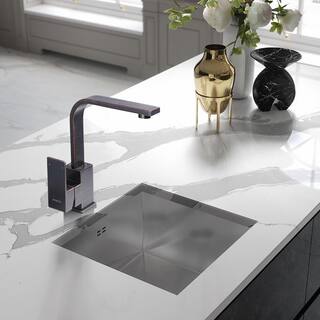 WOWOW Single-Handle Deck Mount Stainless Steel Bar Faucet with Hot and Cold Dual Modes in Oil Rubbed Bronze 2312301RB-BHHD