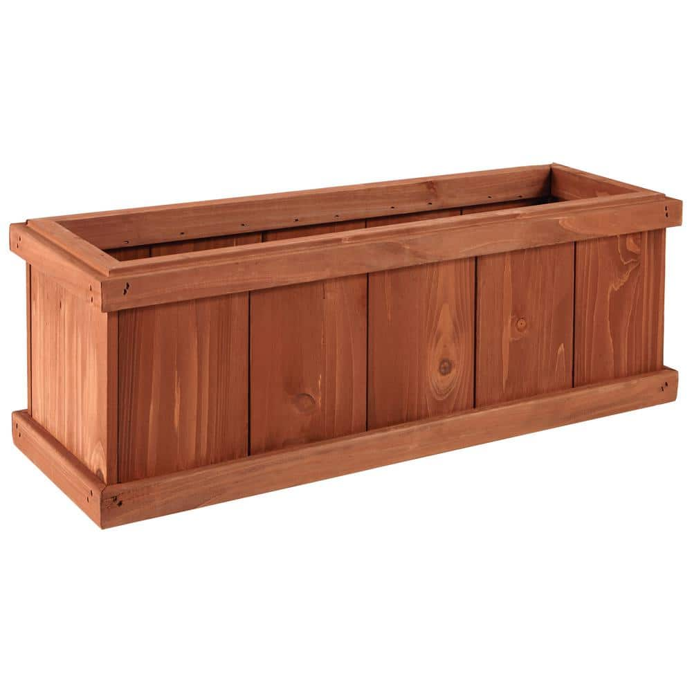 28 in. x 9 in. Wood Planter Box 142671