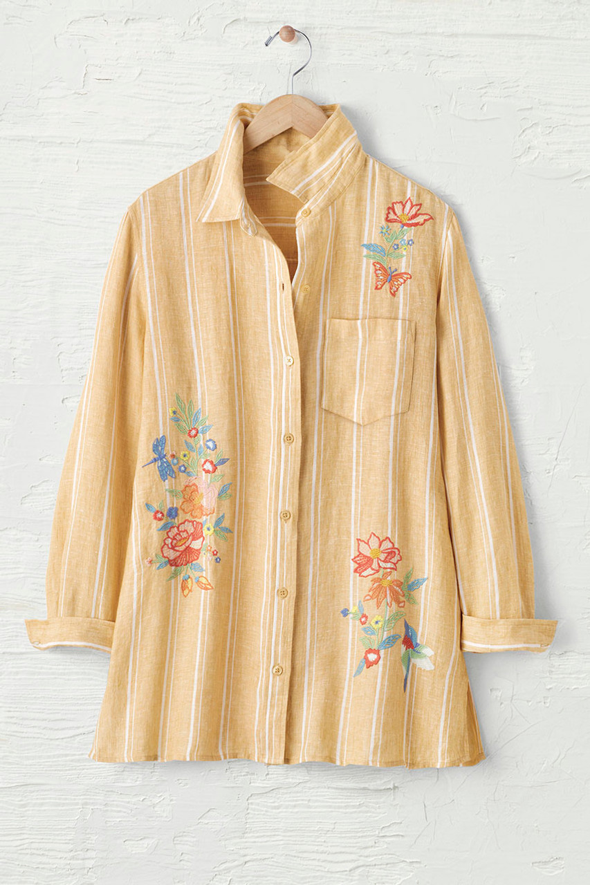 Spring Meadow Linen Big Shirt