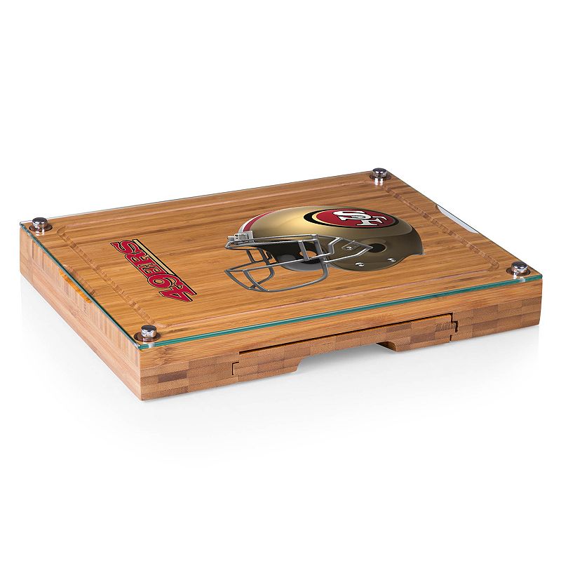 Picnic Time San Francisco 49ers Concerto Bamboo Cutting Board and Cheese Tools Set