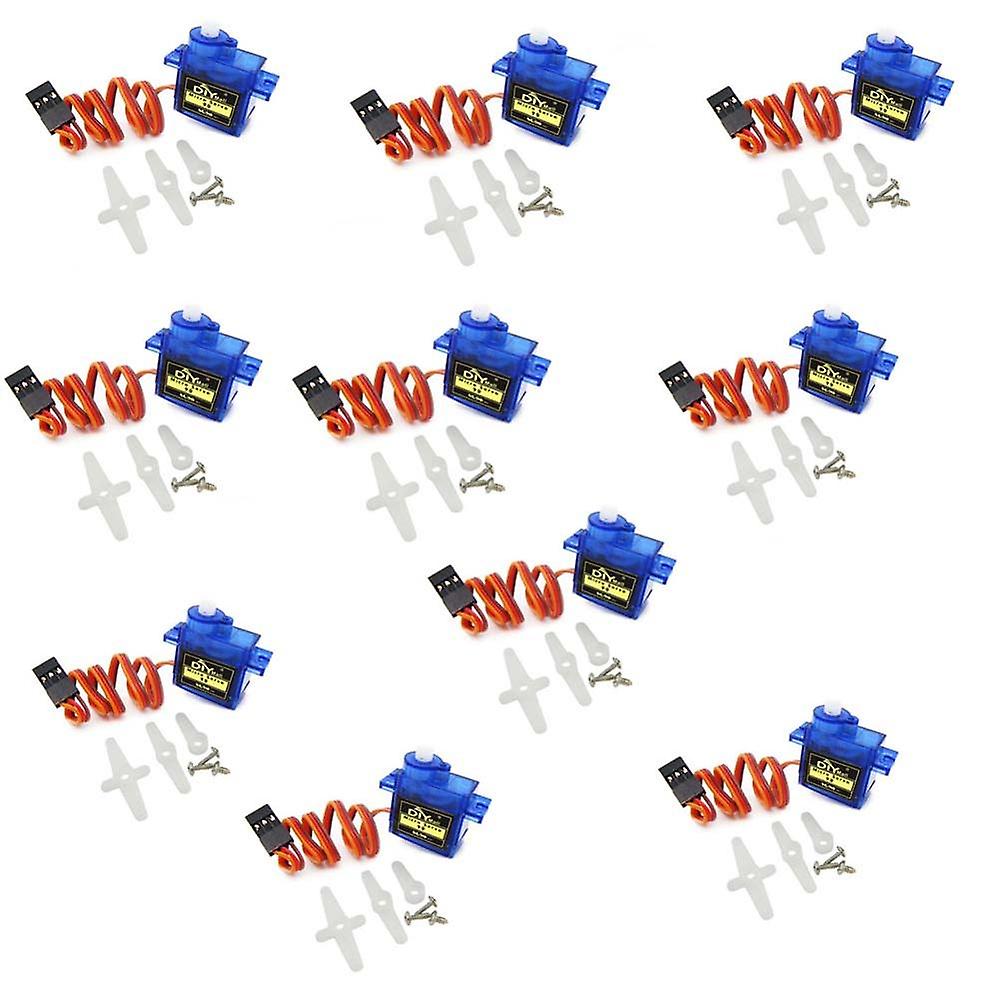 Born Pretty 10pcs/lot 9g Sg90 Mini Servo Motor Analog Servos With Accessories For 450 Rc Helicopter Airplane Car Boat