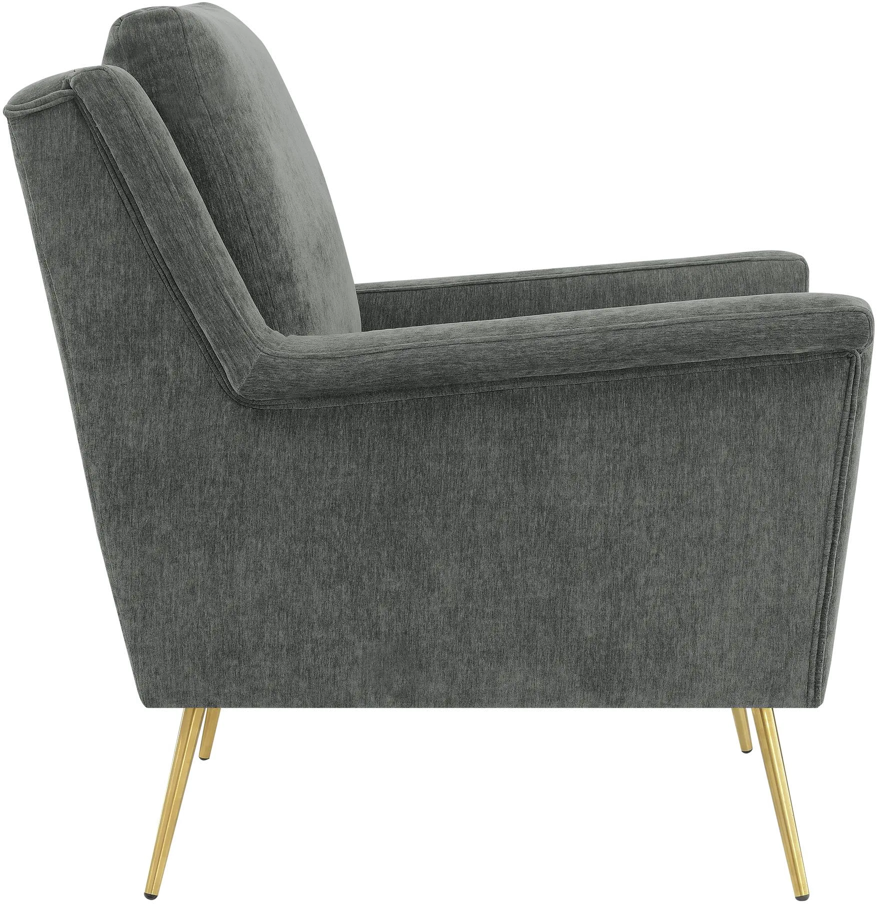 Cambridge Mid Century Modern Coal Gray Accent Chair