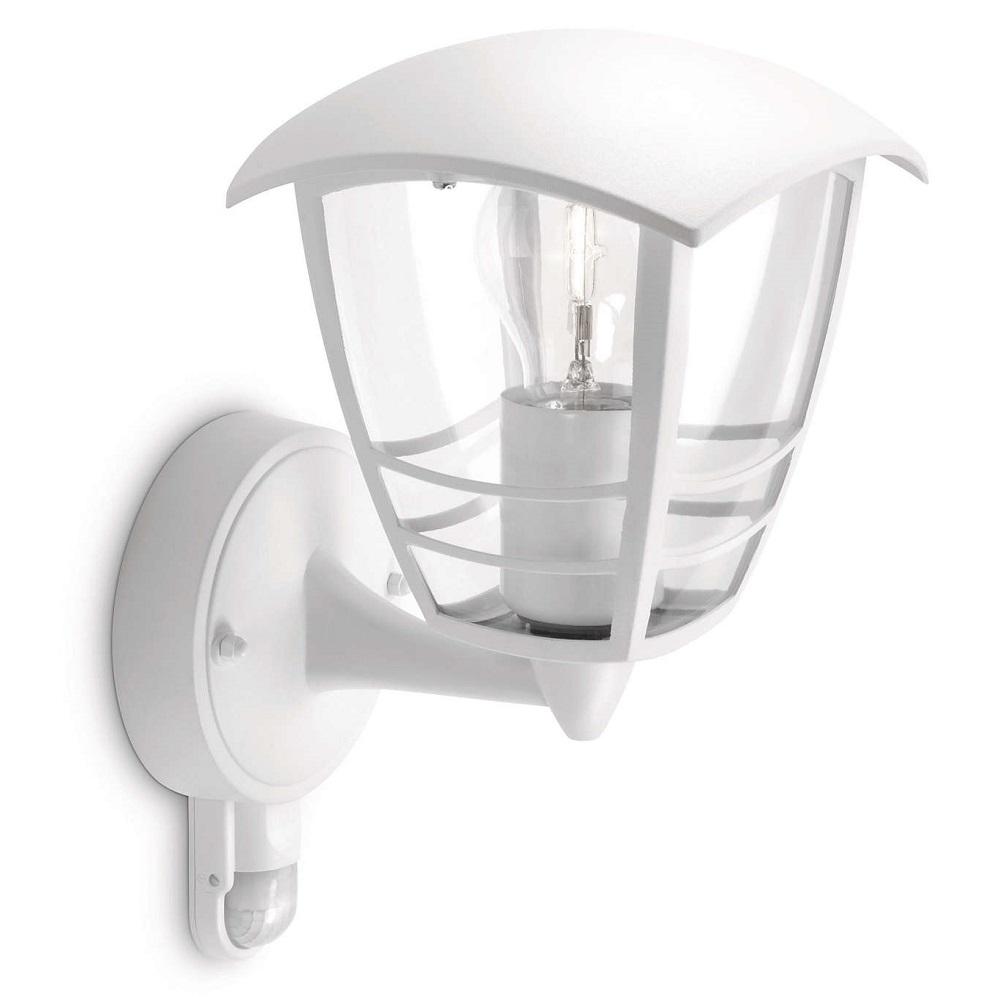 Philips 15388/31/16 Creek White Outdoor Up Lantern Wall Light PIR (153883116)